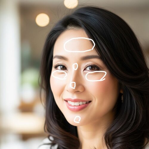 基本的なハイライトの付ける位置