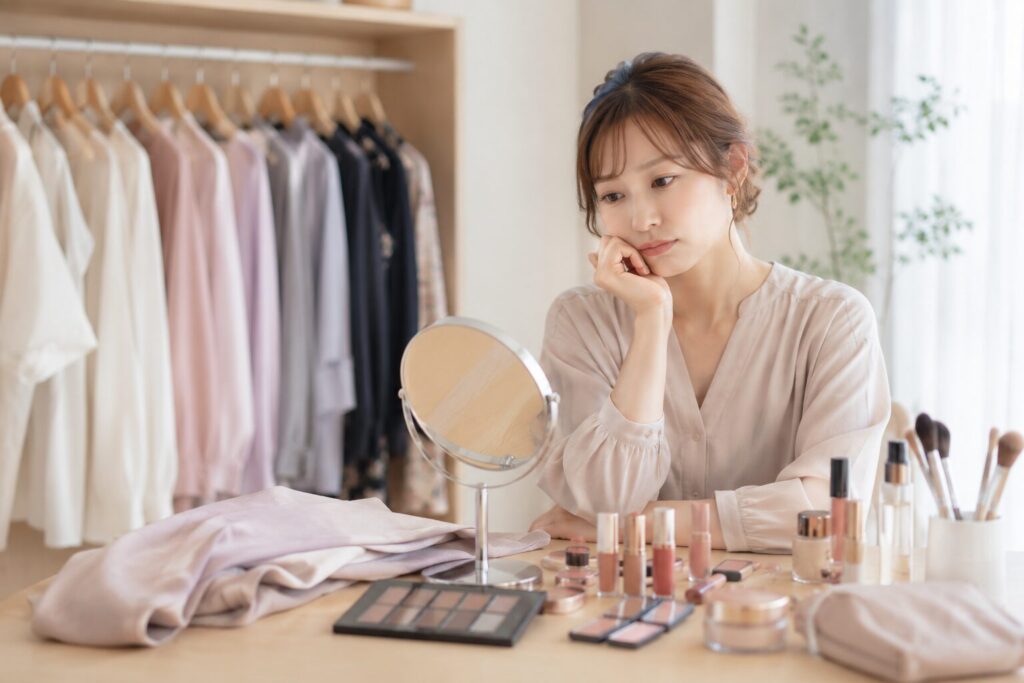 メイク、洋服が、しっくりこないな、「と悩んでる女性